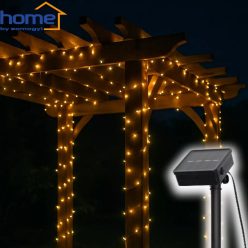 Szolár fényfüzér 7 m - 100 db melegfehér LED - HOME
