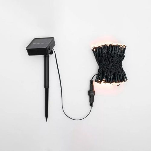 Szolár fényfüzér 7 m - 100 db melegfehér LED - HOME