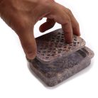 Szappankő szappantartó 11x8 cm - rácsos