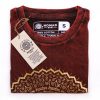 Kőmosott pamut póló - MANDALA - barna - S méret - NOMAD SARI