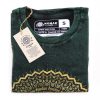 Kőmosott pamut póló - MANDALA - zöld - S méret - NOMAD SARI