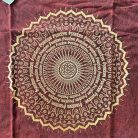 Kőmosott pamut póló - MANDALA - barna - M méret - NOMAD SARI