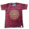 Kőmosott pamut póló - MANDALA - barna - L méret - NOMAD SARI