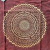 Kőmosott pamut póló - MANDALA - barna - L méret - NOMAD SARI