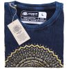 Kőmosott pamut póló - MANDALA - kék - L méret - NOMAD SARI