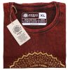 Kőmosott pamut póló - MANDALA - barna - XL méret - NOMAD SARI