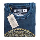 Kőmosott pamut póló - CSAKRA - kék - S méret - NOMAD SARI