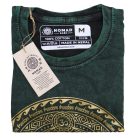 Kőmosott pamut póló - CSAKRA - zöld - M méret - NOMAD SARI