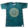Kőmosott pamut póló - CSAKRA - zöld - L méret - NOMAD SARI