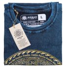 Kőmosott pamut póló - CSAKRA - kék - L méret - NOMAD SARI