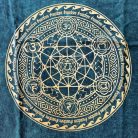 Kőmosott pamut póló - CSAKRA - zöld - XL méret - NOMAD SARI