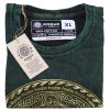 Kőmosott pamut póló - CSAKRA - zöld - XL méret - NOMAD SARI