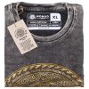 Kőmosott pamut póló - CSAKRA - szürke - XL méret - NOMAD SARI
