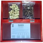 Sakk-készlet - 30x30 cm-es fa tábla, fa figurákkal - AMBASSADOR