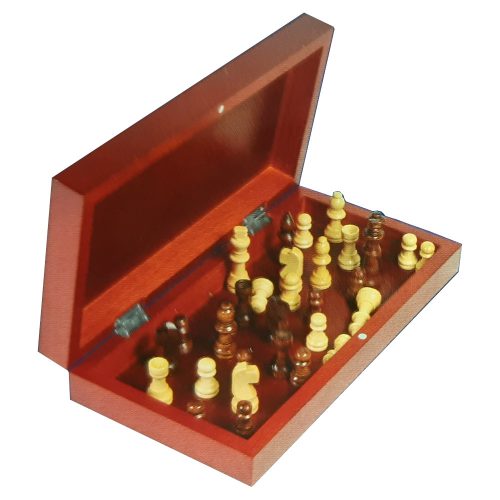 Sakk-készlet - 30x30 cm-es fa tábla, fa figurákkal - AMBASSADOR