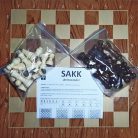 Sakk-készlet - 30x30 cm-es fa tábla, fa figurákkal - AMBASSADOR