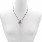 Ametiszt - Életfa medál bőrszíjon