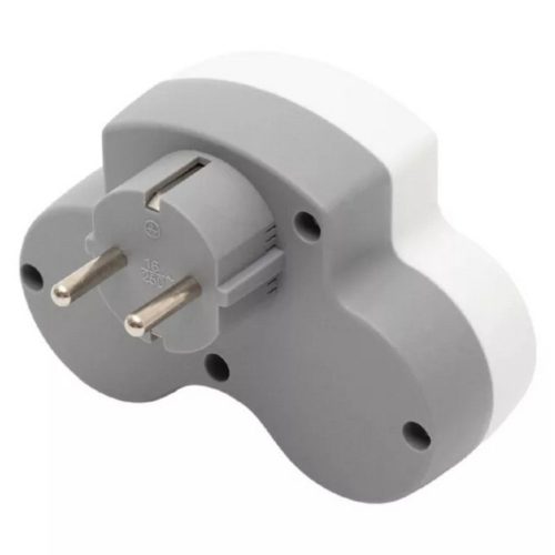 2+2 fali elosztó - 2.1A USB töltő 250V 16A 3680W -  HOME