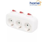 3-as fali elosztó kapcsolókkal 250V 16A 3680W - HOME