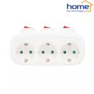 3-as fali elosztó kapcsolókkal 250V 16A 3680W - HOME