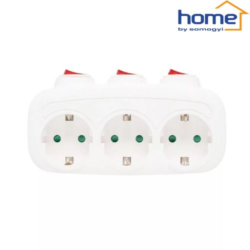 3-as fali elosztó kapcsolókkal 250V 16A 3680W - HOME