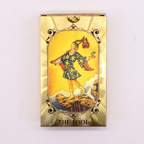 Kék és arany tarot kártya szett - Szem - könyvvel - 78 lapos - Ancient Wisdom