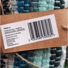 Indiai rongyszőnyeg - zöldeskék - 50x90 cm