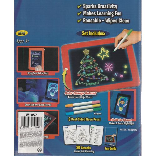 Interaktív rajztábla tollakkal - elemes világítással - BEWELLO