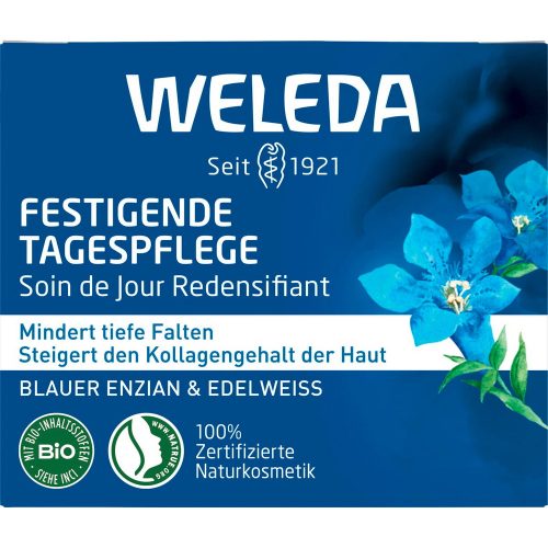 Öregedésgátló nappali arckrém kék enciánnal és havasi gyopárral 40 ml - WELEDA