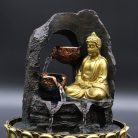 Szobai csobogó 230 V - Arany meditáló Buddha - 30 cm