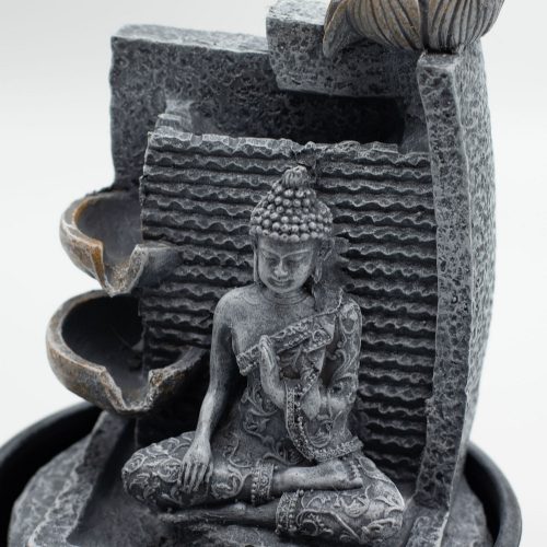 Szobai csobogó 230 V - Buddha, lótusz - világítással - 28 cm