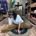 Jóganadrág - Mandala Mantra - Aranybarna