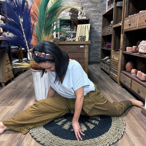 Jóganadrág - Mandala Mantra - Aranybarna