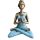 Yoga Lady Szobrocska - Bronz-Türkiz - 24 cm