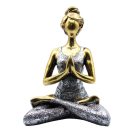 Yoga Lady Szobrocska - Bronz-Ezüst - 24 cm