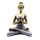 Yoga Lady Szobrocska - Bronz-Ezüst - 24 cm