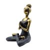 Yoga Lady Szobrocska - Bronz-Fekete - 24 cm