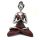 Yoga Lady Szobrocska - Ezüst-Bordó - 24 cm