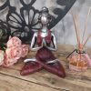 Yoga Lady Szobrocska - Ezüst-Bordó - 24 cm